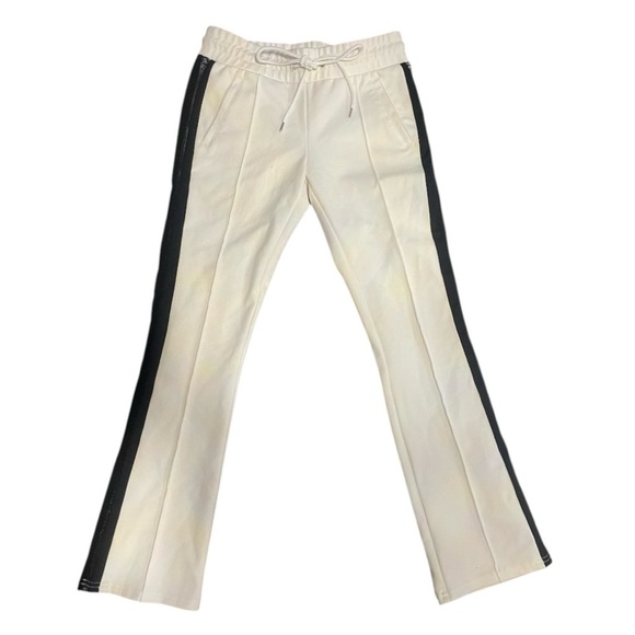 White and Black Joggers with Contrasting Stripe - Picture 2 of 9